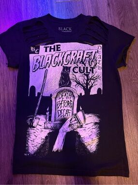 Black Craft Cult Death Before Decaf Tee